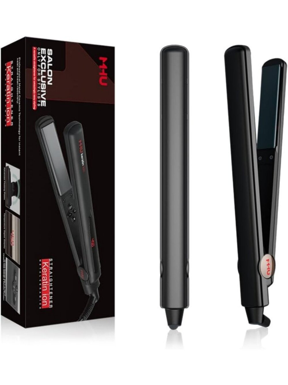 Fast Heating Ceramic Flat Iron | 450°F Adjustable Temp Hair Straightener | Auto